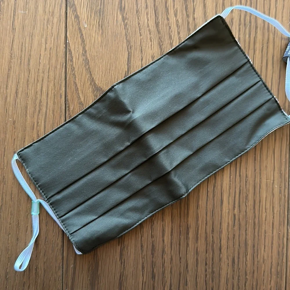 Loro Piana Beige Green Linen Face Mask